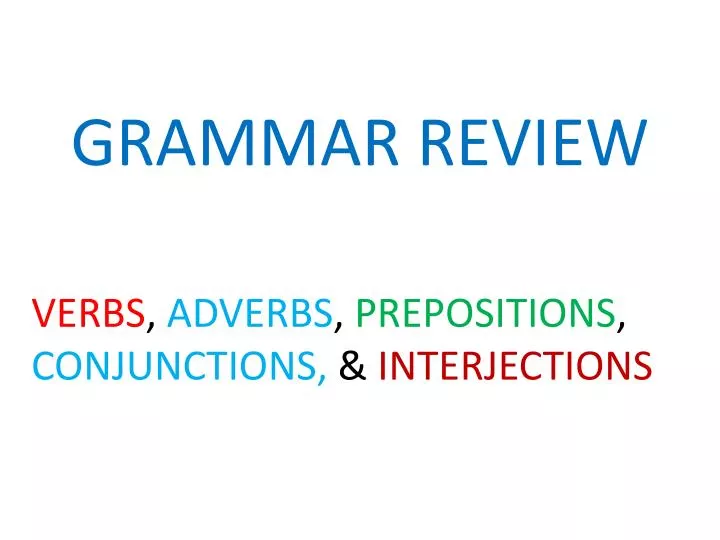 grammar review n.