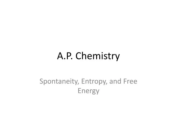 a p chemistry n.