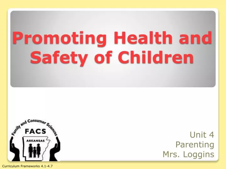 promoting health and safety of children n.