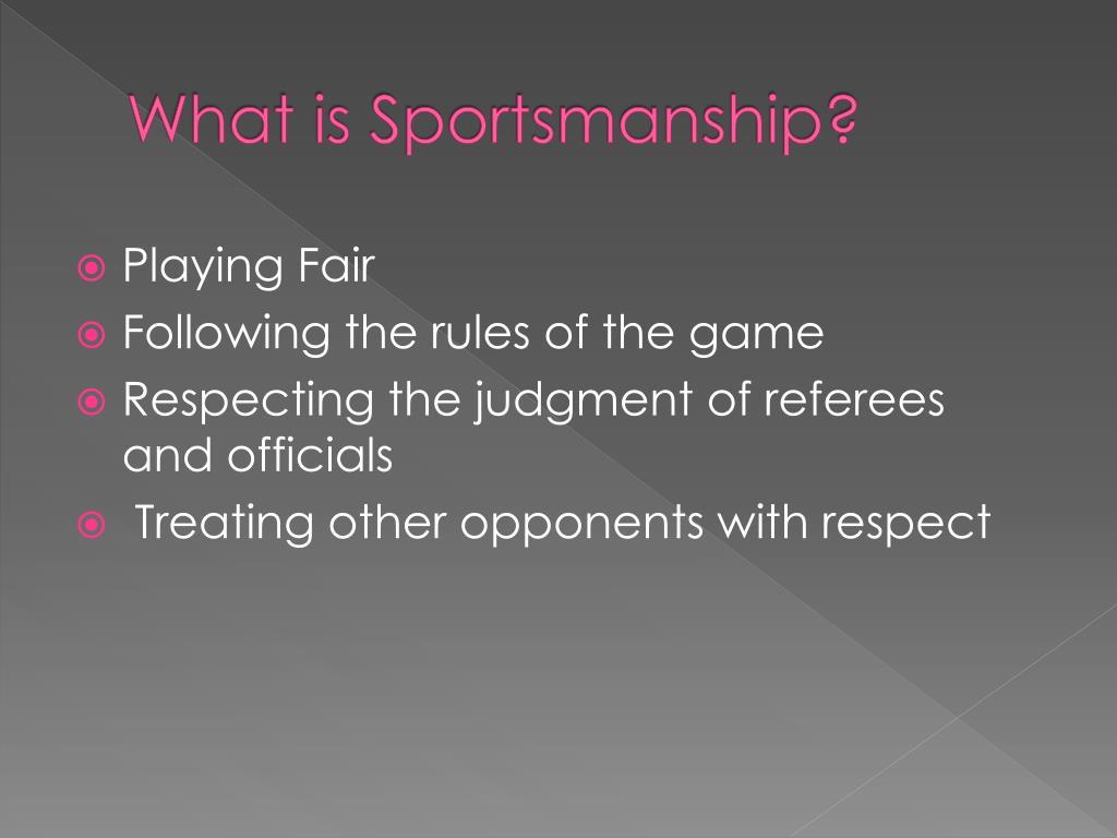 PPT Sportsmanship PowerPoint Presentation Free Download ID 2017851