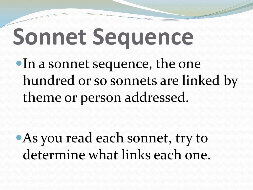 Sonnet Characteristics Chart