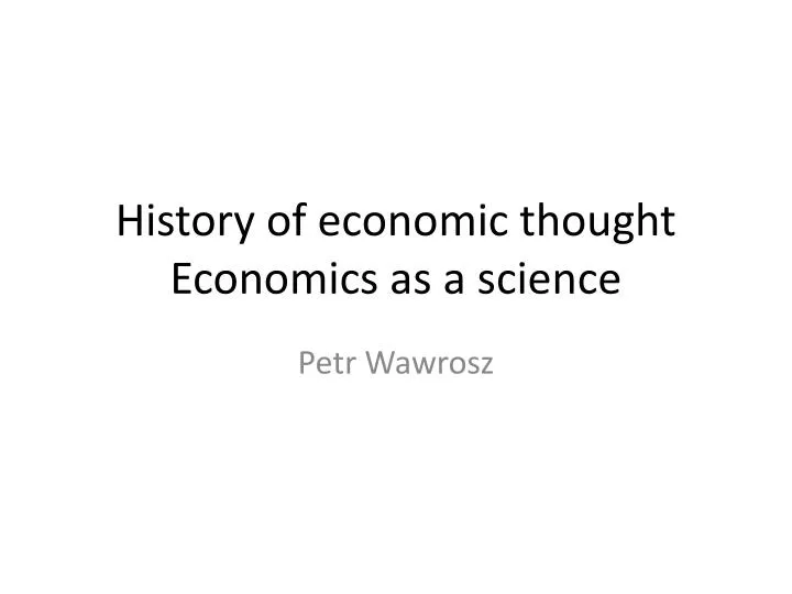 History of Economic Thought by Harry H. Landreth History of Economic Thought by Harry H. Landreth