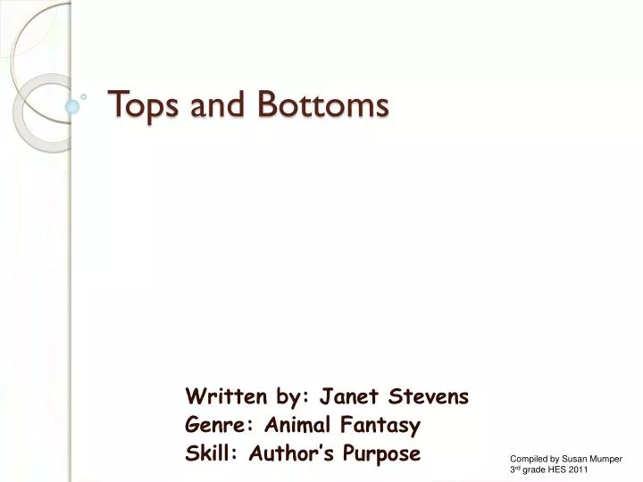 tops and bottoms n.