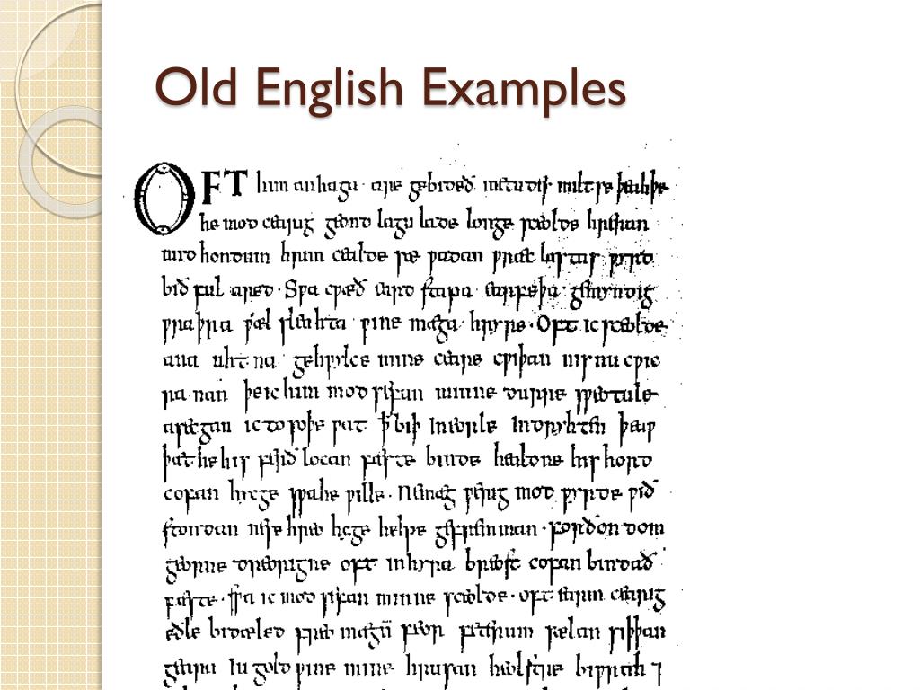 Old english spoken