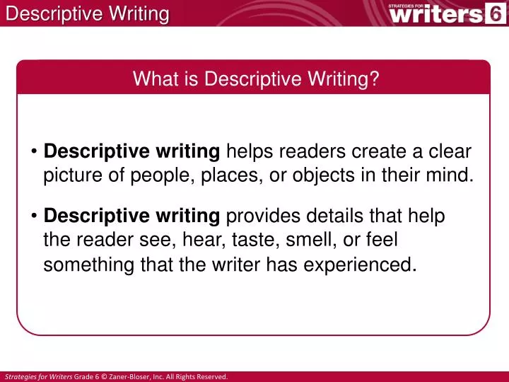 descriptive essay writing ppt