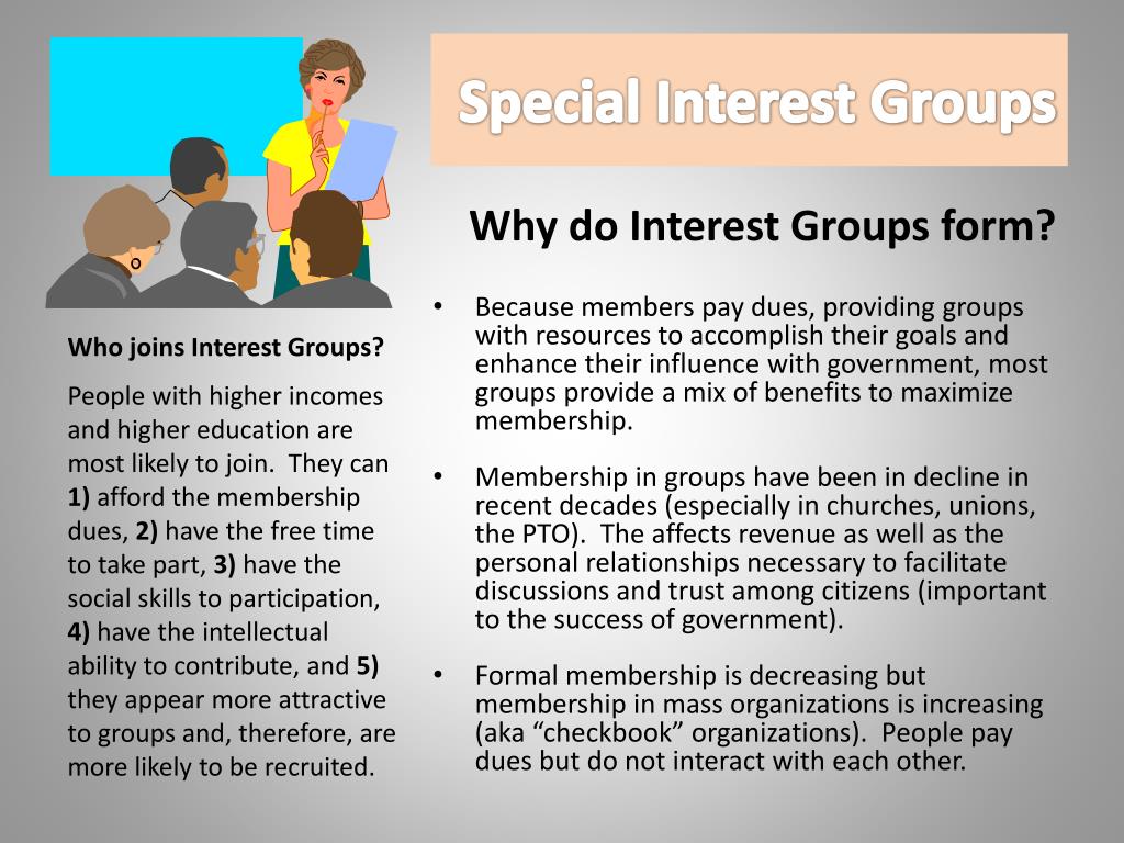 special interest group assignment