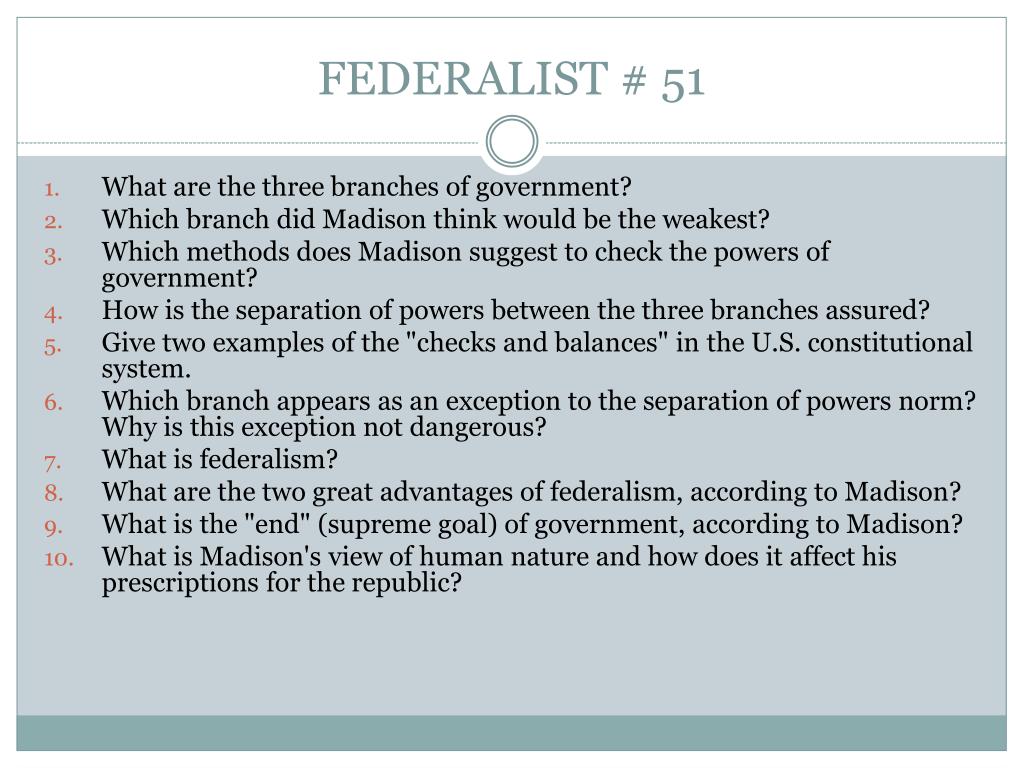 what is the main idea of federalist paper #10