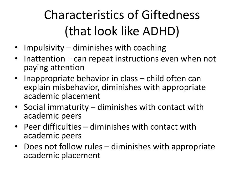 PPT - 2E: Students with Giftedness and ADHD PowerPoint Presentation ...