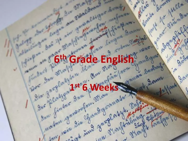 6 th grade english n.