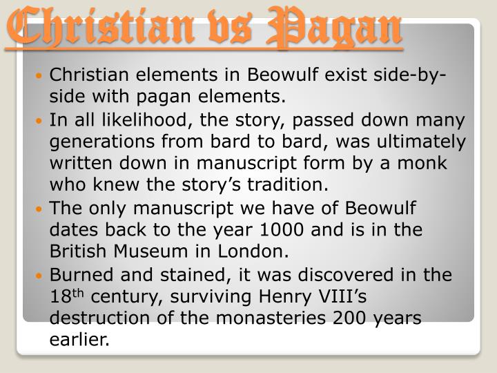 christian pagan elements of beowulf christian pagan elements of beowulf