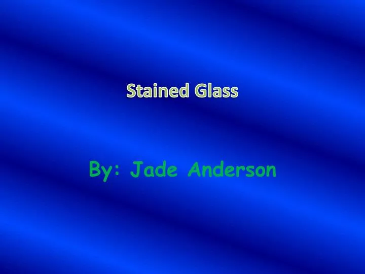 stained glass n.