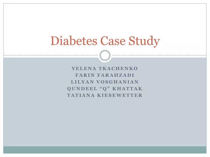 diabetes case study n.