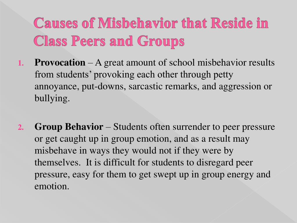 case study on misbehavior of students