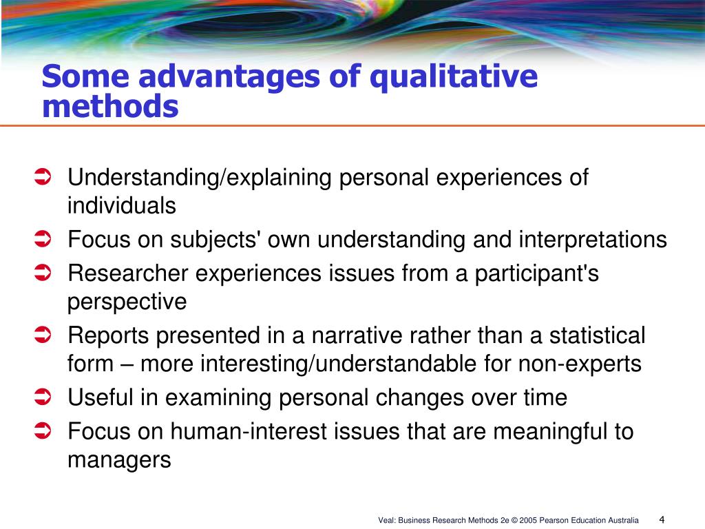 qualitative research methods benefits