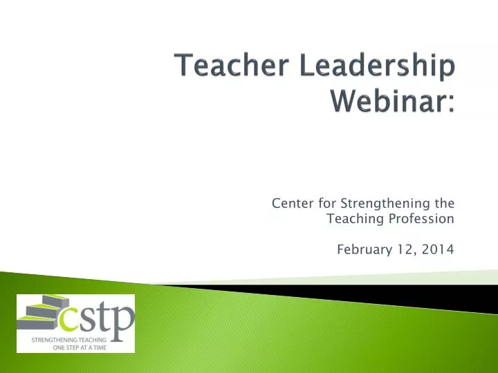 PPT - Teacher Leadership Webinar : PowerPoint Presentation, free ...
