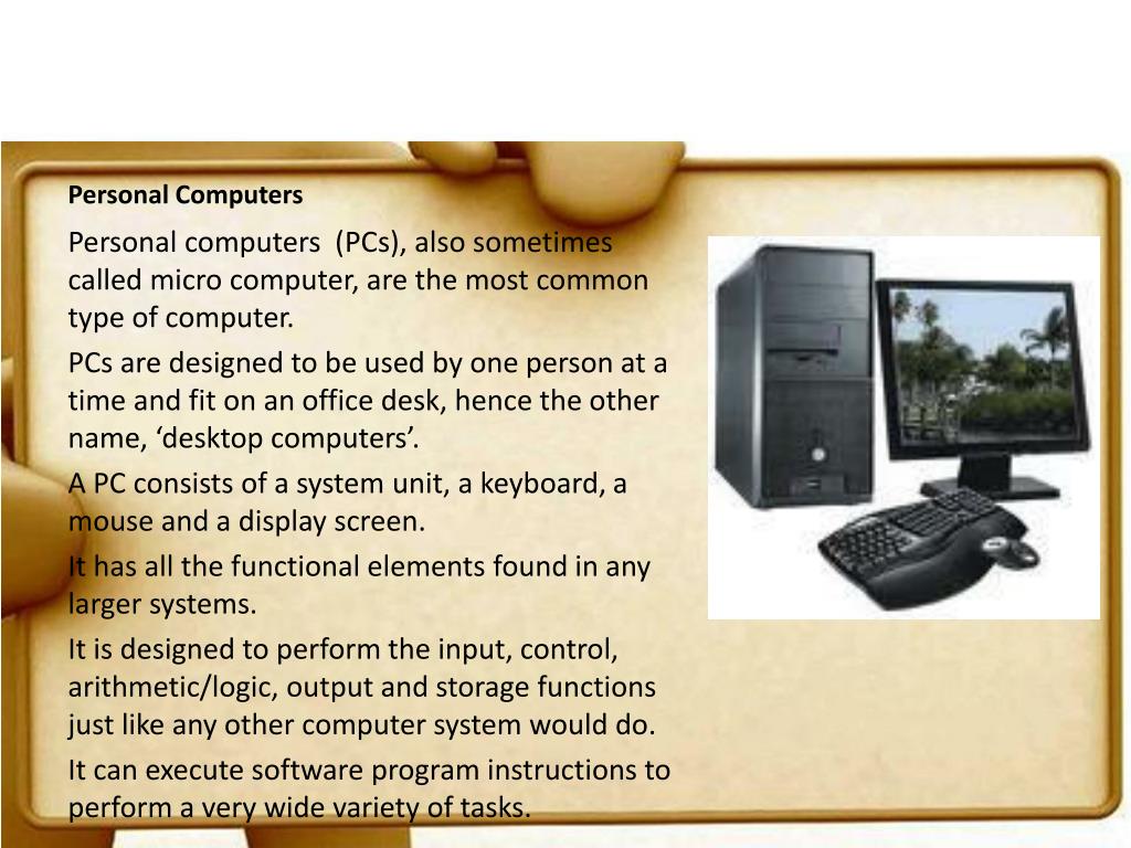 presentation on personal computer