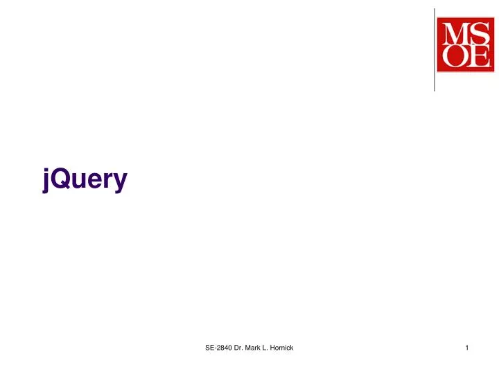 PPT - jQuery PowerPoint Presentation, free download - ID:2023054