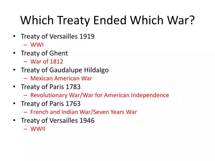 treaty that ended the 1st world war