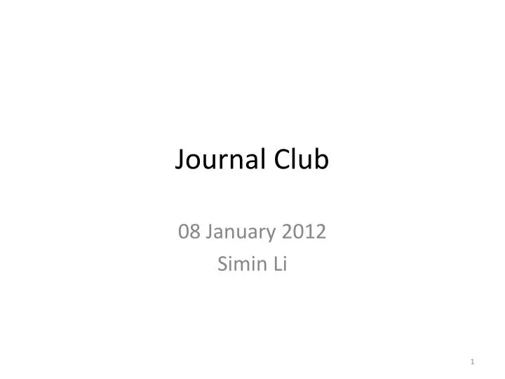 PPT Journal Club PowerPoint Presentation, free download ID2023902