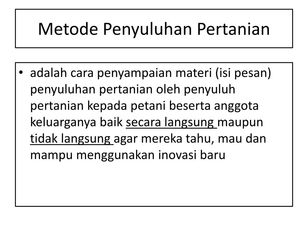 tujuan penyuluhan pertanian tujuan penyuluhan pertanian