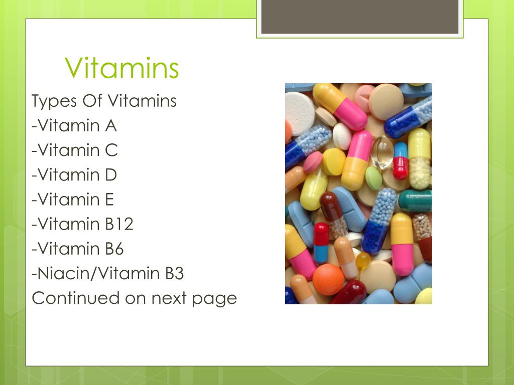 presentation for vitamins