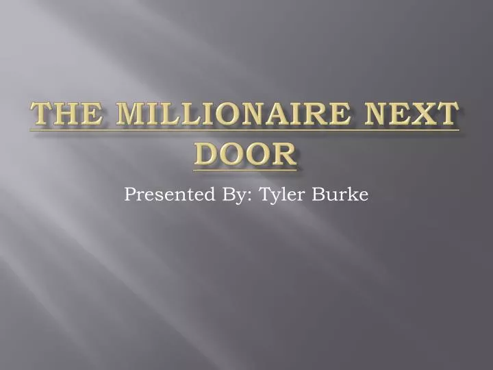 millionaire next door audiobook
