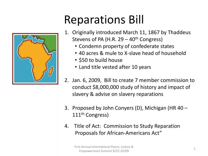 PPT Reparations Bill PowerPoint Presentation, free download ID2024710
