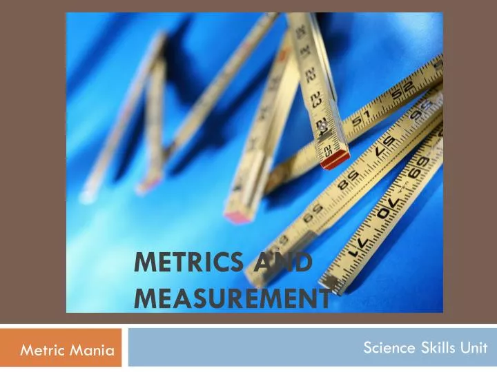 metrics and measurement n.