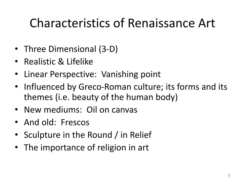 features of renaissance art