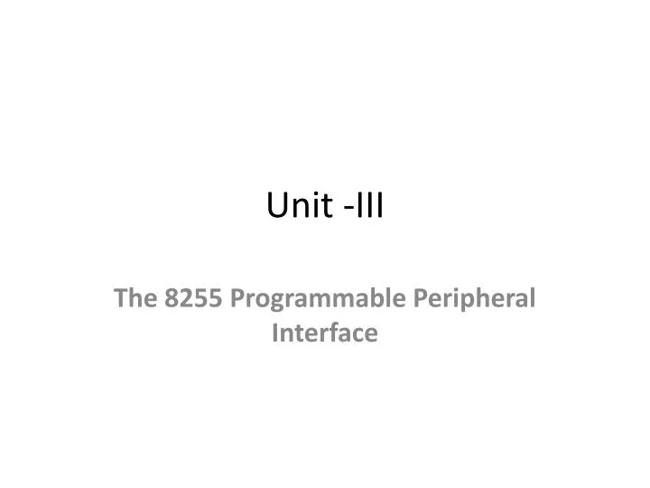 PPT - Unit -III PowerPoint Presentation, free download - ID:2027553