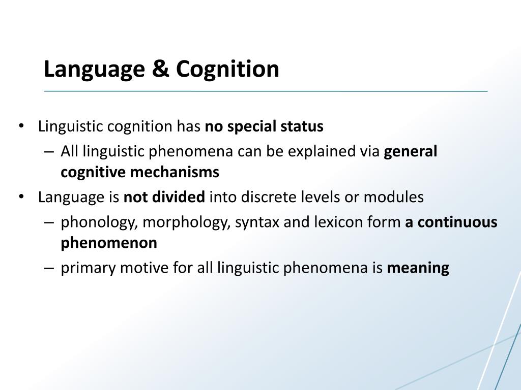 PPT - What is Cognitive Linguistics ? PowerPoint Presentation, free ...