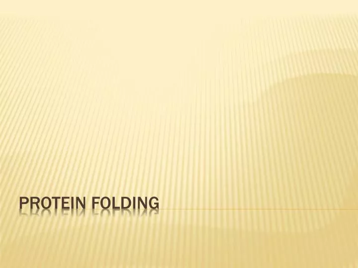 protein folding n.