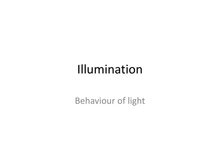 illumination n.