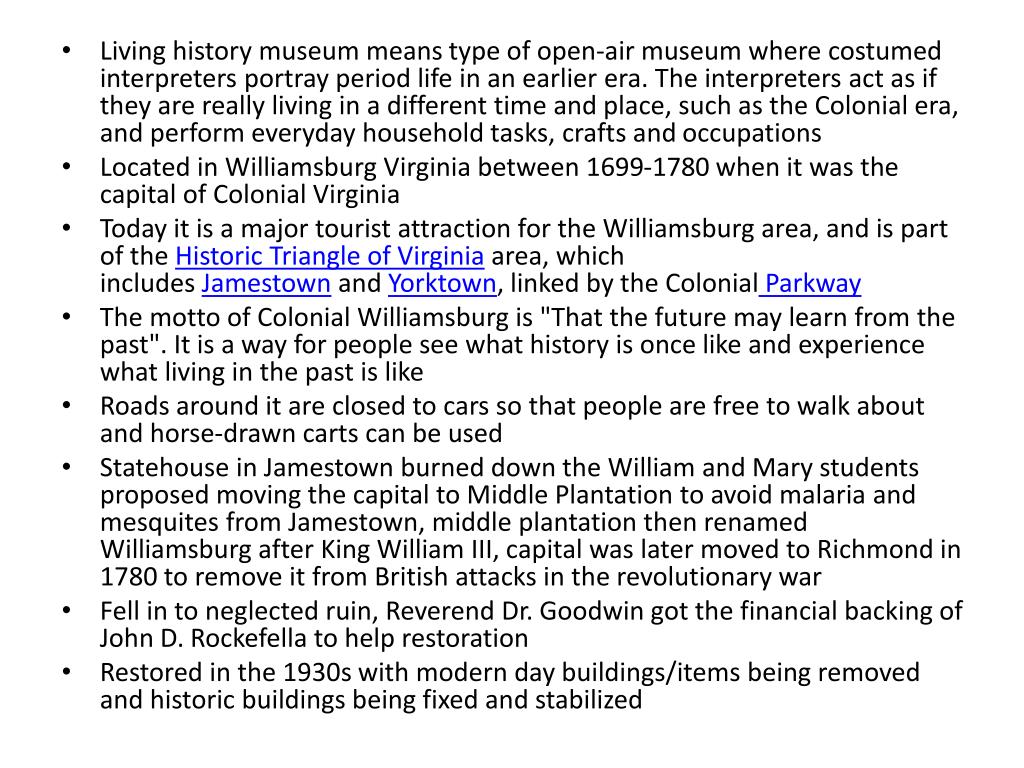 PPT - Colonial Websites: Essential Parts of American Heritage ...