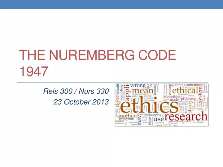 nuremberg code t shirt