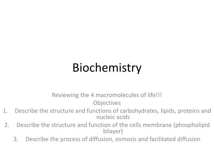 ppt biochemistry powerpoint presentation id 2029116 4 macromolecules