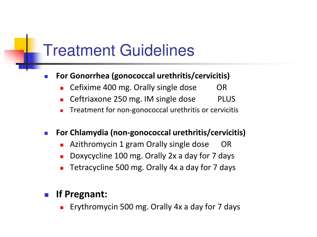 gonococcal urethritis guideline