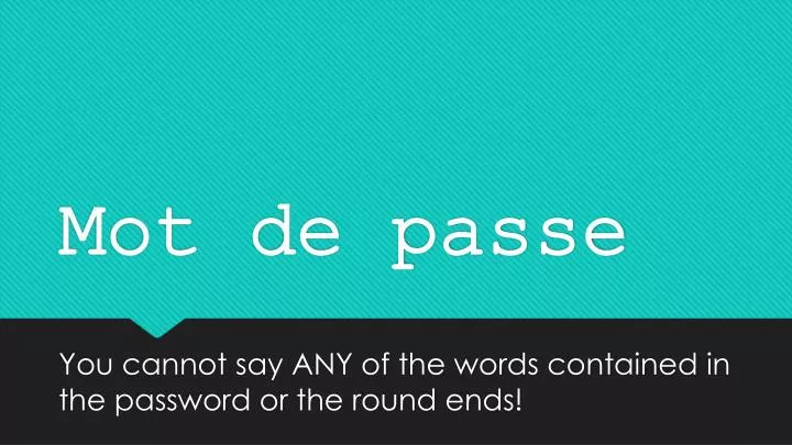 Ppt Mot De Passe Powerpoint Presentation Free Download Id 2029760