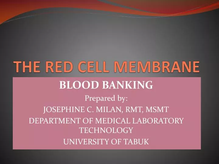 the red cell membrane n.
