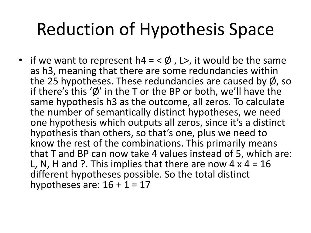 define reduction hypothesis