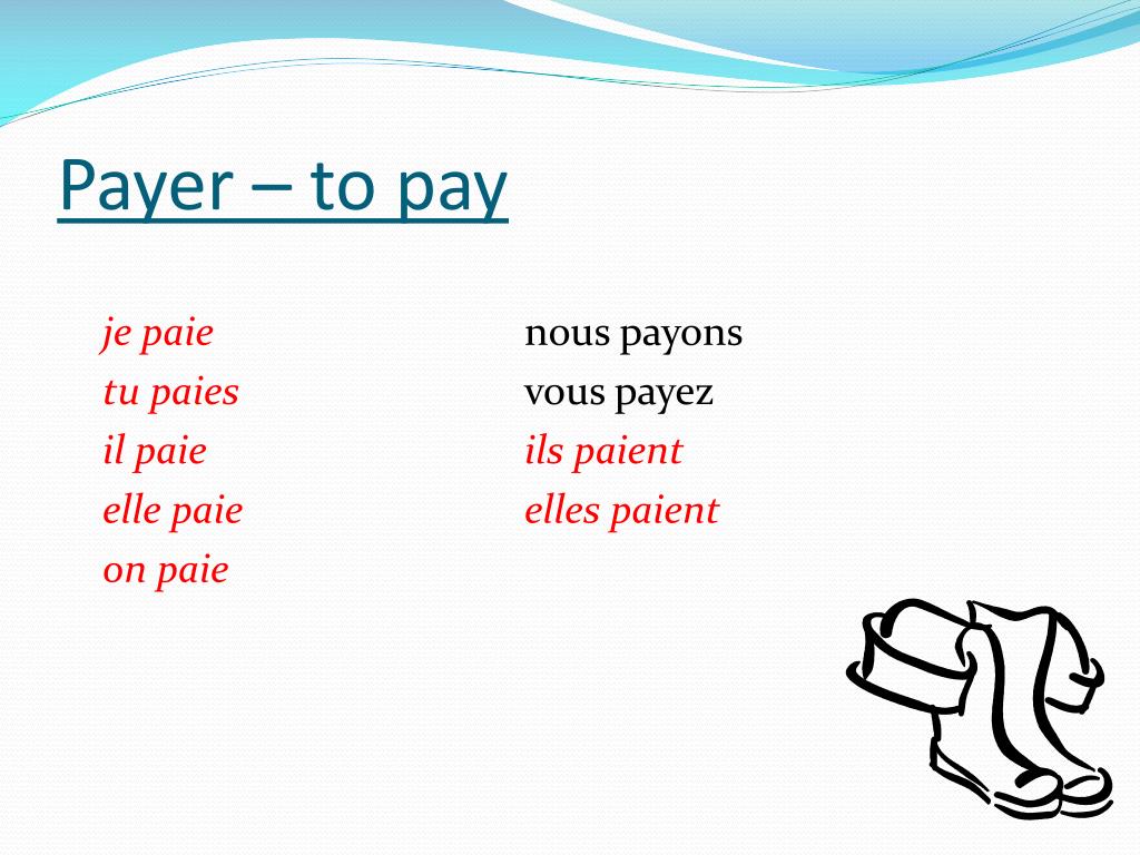 conjugate payer french passe compose