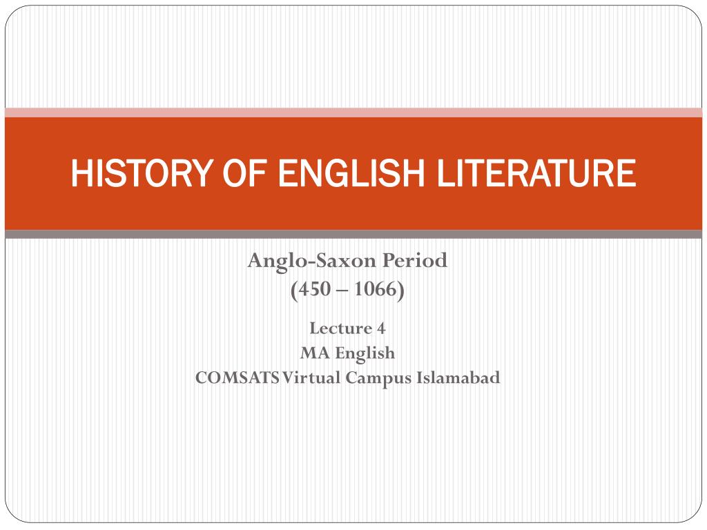 PPT - HISTORY OF ENGLISH LITERATURE PowerPoint Presentation, free download  - ID:2032759