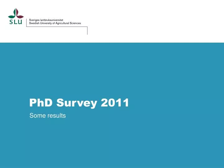 survey phd ppt