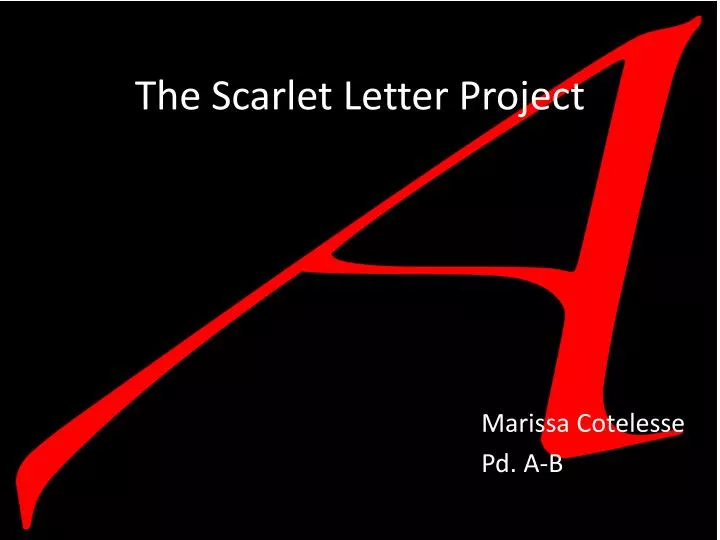 PPT The Scarlet Letter Project PowerPoint Presentation ID 2033868