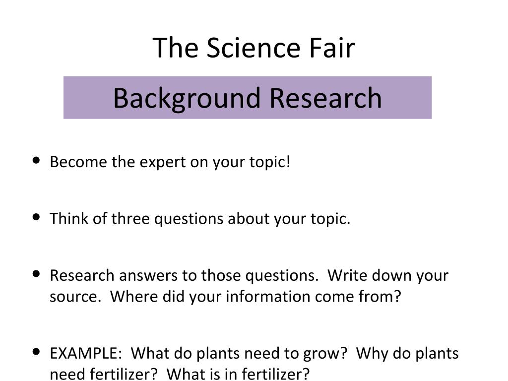 research science fair meaning