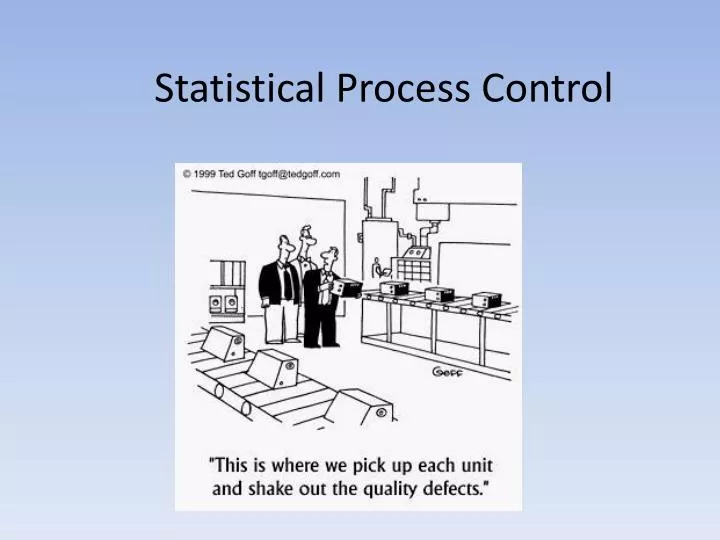 statistical process control n.