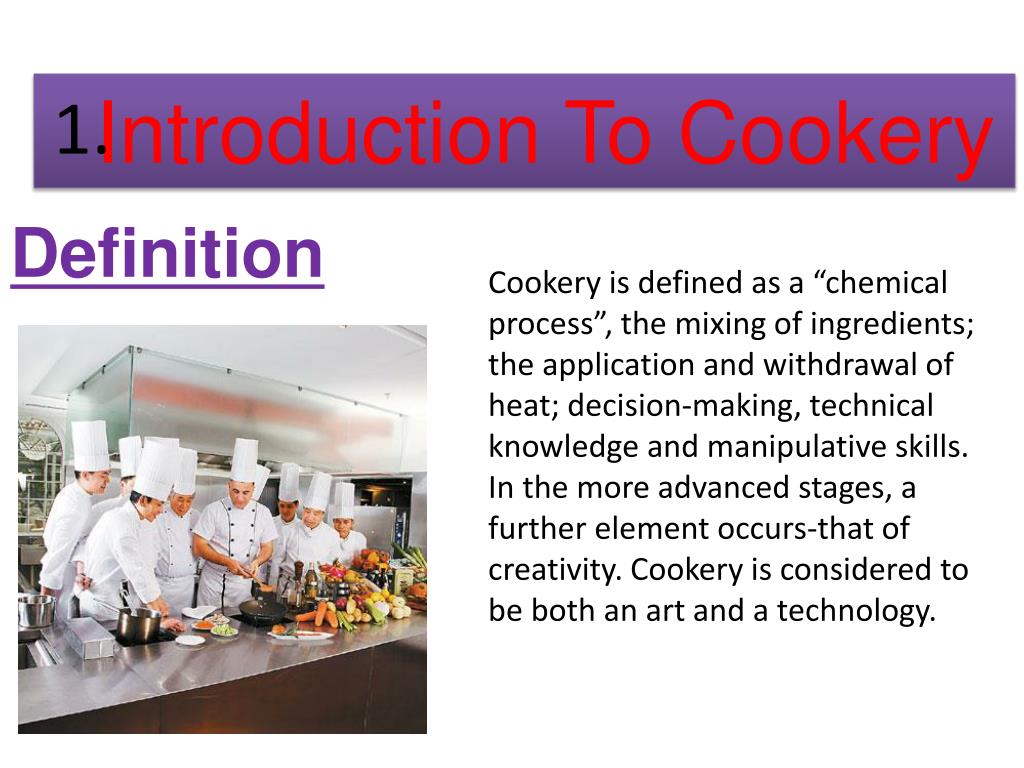 best title for research about cookery
