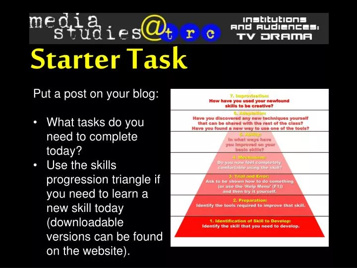 PPT - Starter Task PowerPoint Presentation, free download - ID:2035535