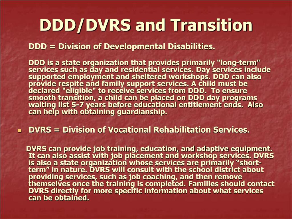 Dvr Disability PPT - Care of the Adolescent/Adult with an Autism Spectrum Disorder ...