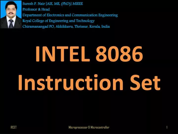 Intel 8086 Instruction Set